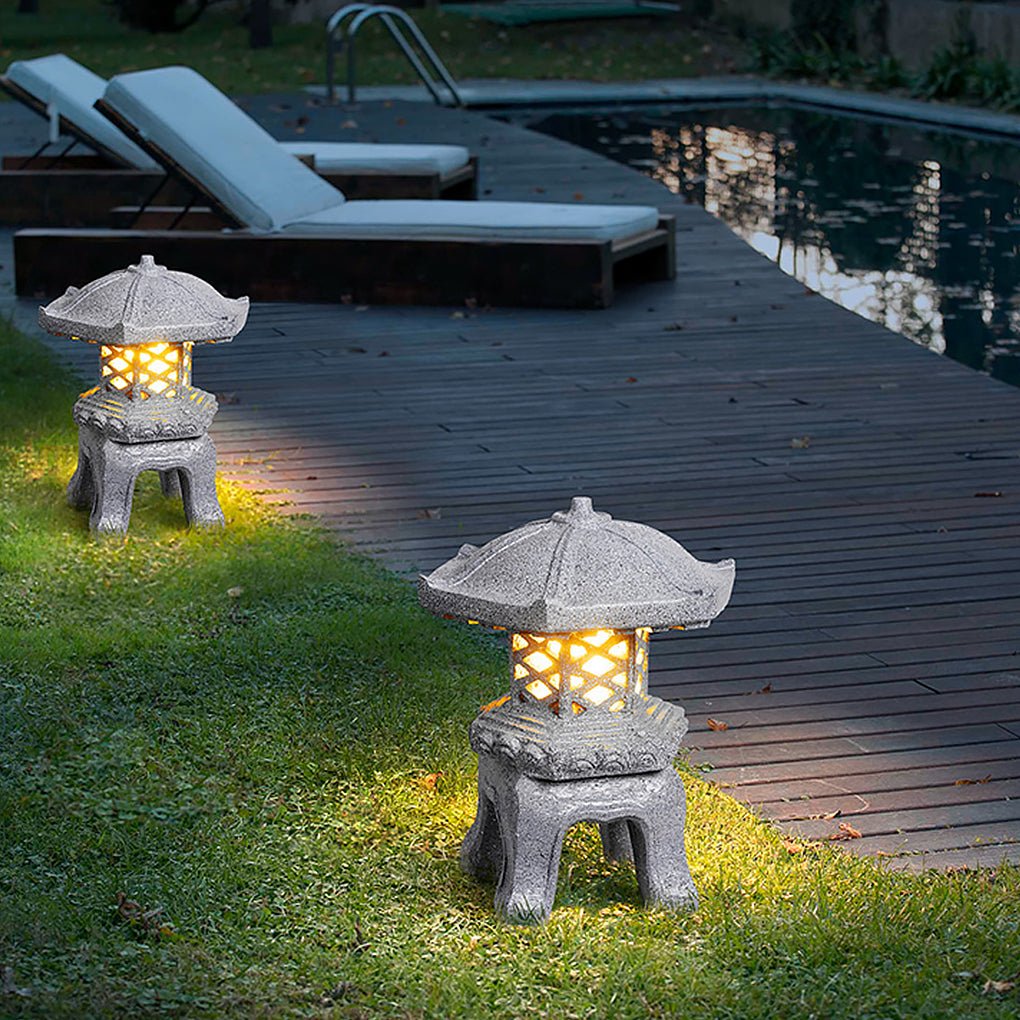 Imitation Stone Tower Outdoor Waterproof Post Lights Landscape Lighting For Park Lawn