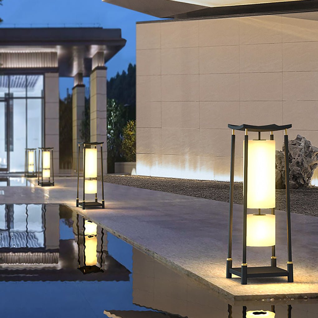 Innovative Asian Style Outdoor Led Landscape Lighting Decorative Solar Post Lights