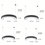 Curved Slim C Shape Led Pendant Half Circle Hanging Profile Light For Office