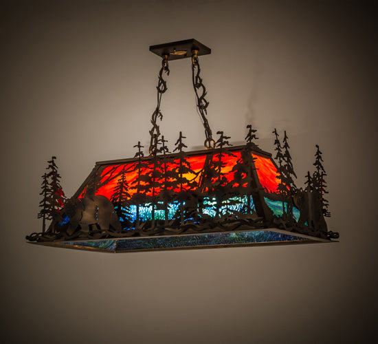 Six Light Oblong Pendant