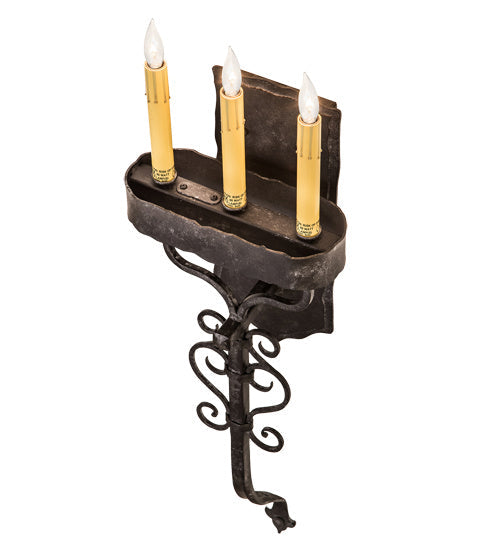 Three Light Wall Sconce