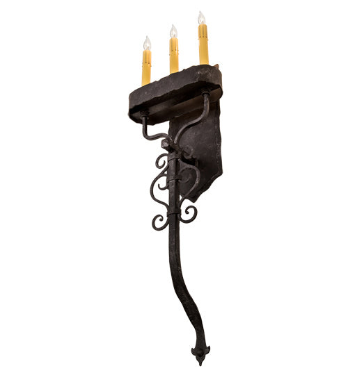 Three Light Wall Sconce