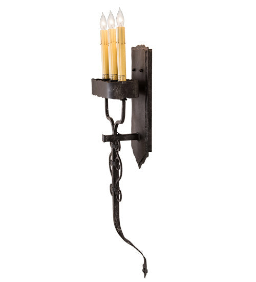 Three Light Wall Sconce