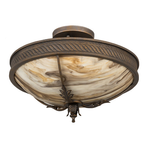 Three Light Semi-Flushmount