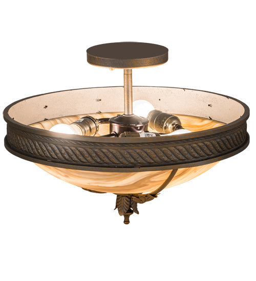 Three Light Semi-Flushmount