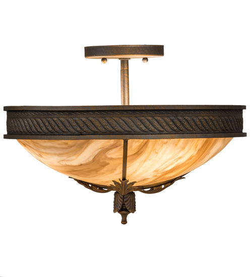 Three Light Semi-Flushmount