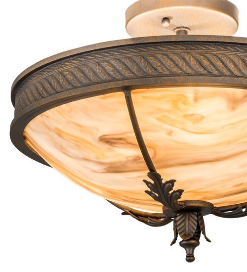 Three Light Semi-Flushmount