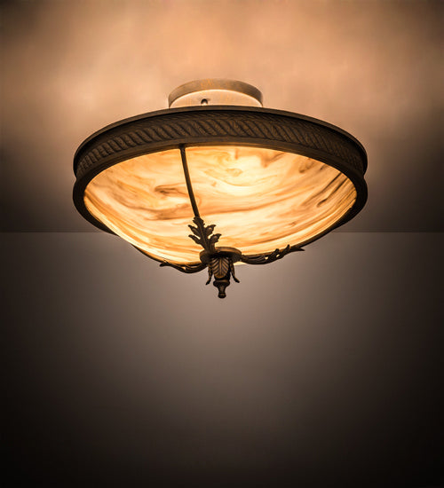 Three Light Semi-Flushmount