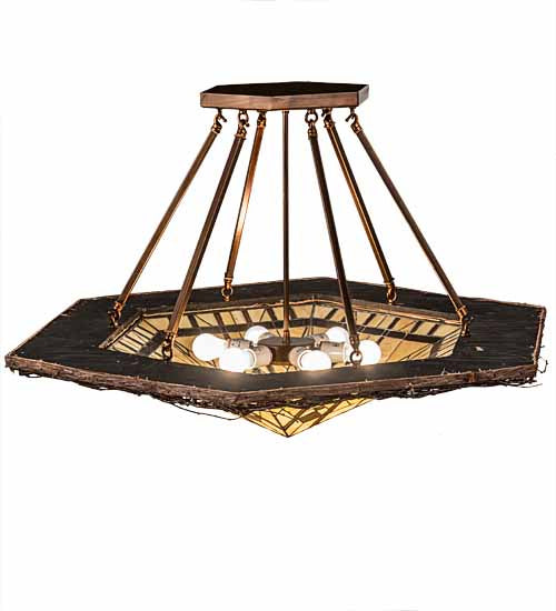 Six Light Semi-Flushmount