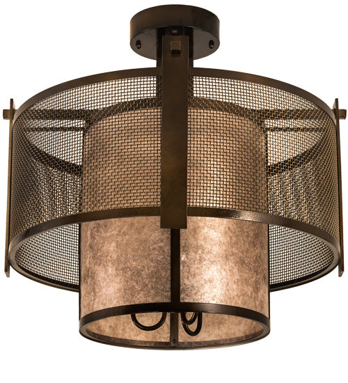 Three Light Semi-Flushmount