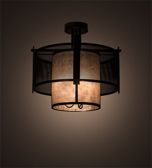 Three Light Semi-Flushmount