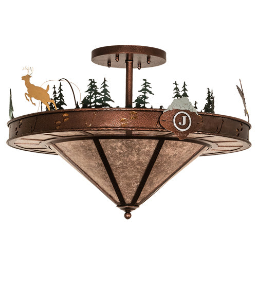 Six Light Semi-Flushmount