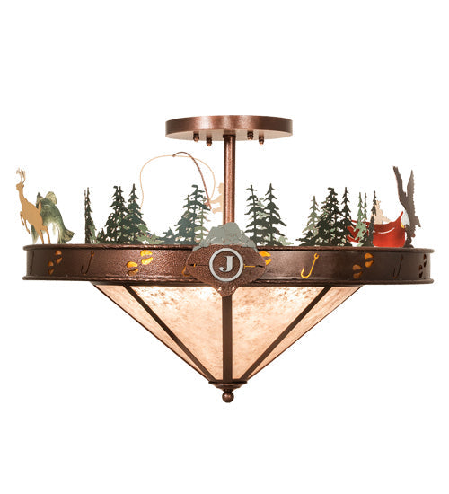 Six Light Semi-Flushmount
