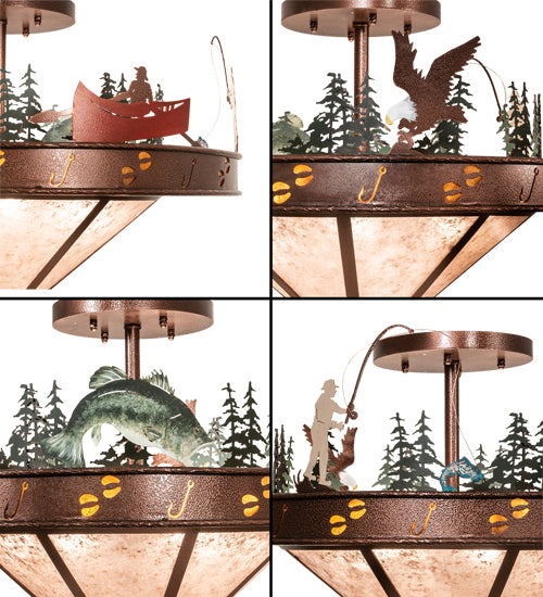 Six Light Semi-Flushmount