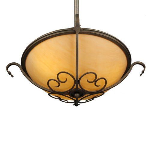 Three Light Semi-Flushmount
