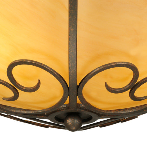 Three Light Semi-Flushmount