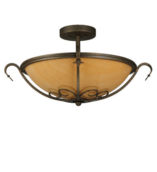 Three Light Semi-Flushmount
