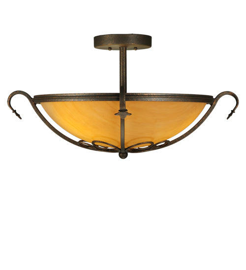 Three Light Semi-Flushmount