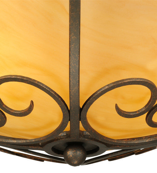 Three Light Semi-Flushmount