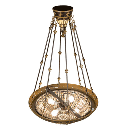 Six Light Semi-Flushmount