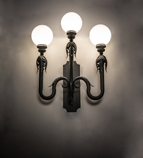 Three Light Wall Sconce