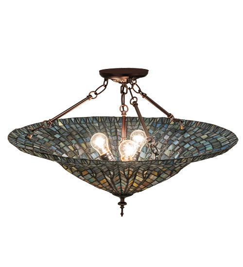 Three Light Semi-Flushmount