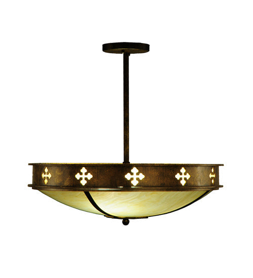 Three Light Semi-Flushmount