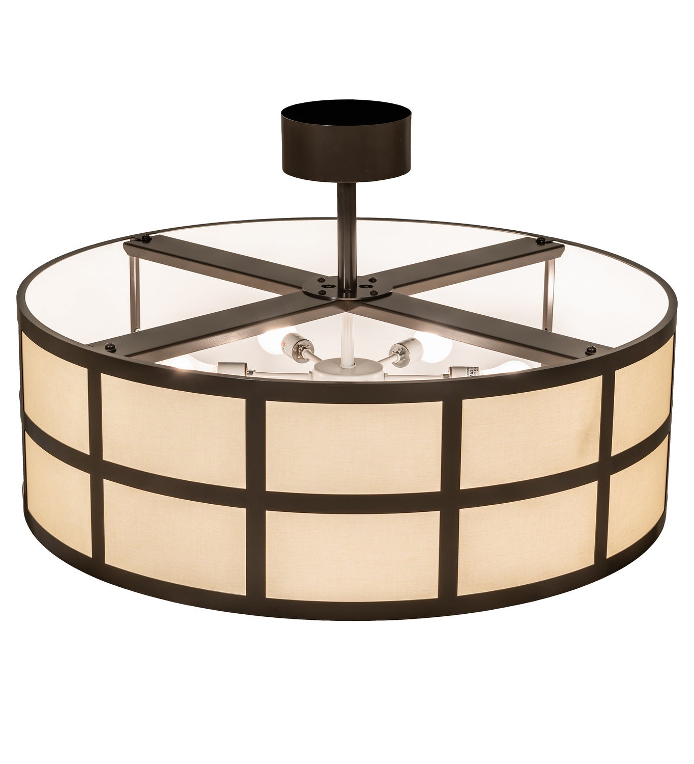 Six Light Semi-Flushmount