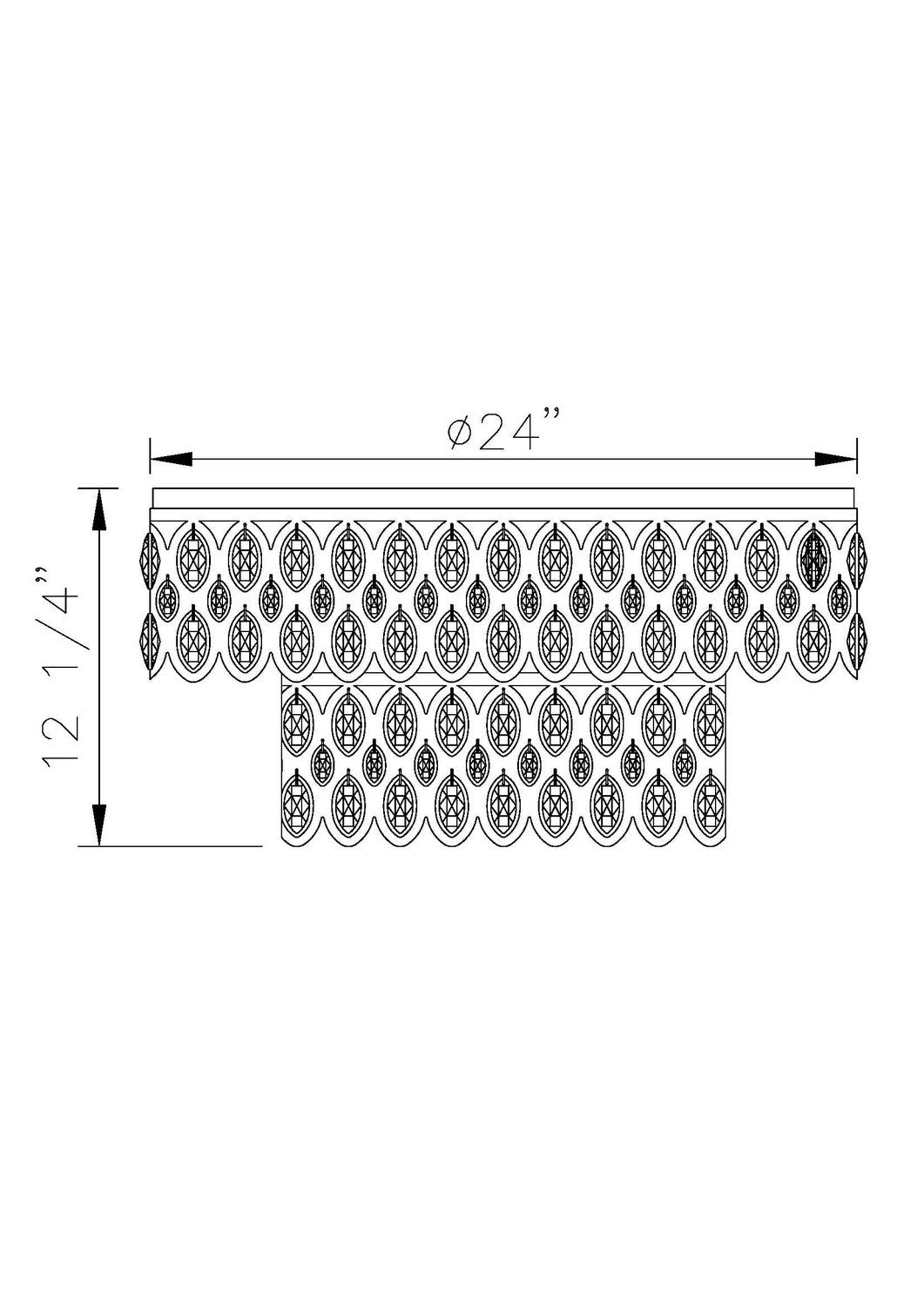 Dealey 12 Light Flush Mount