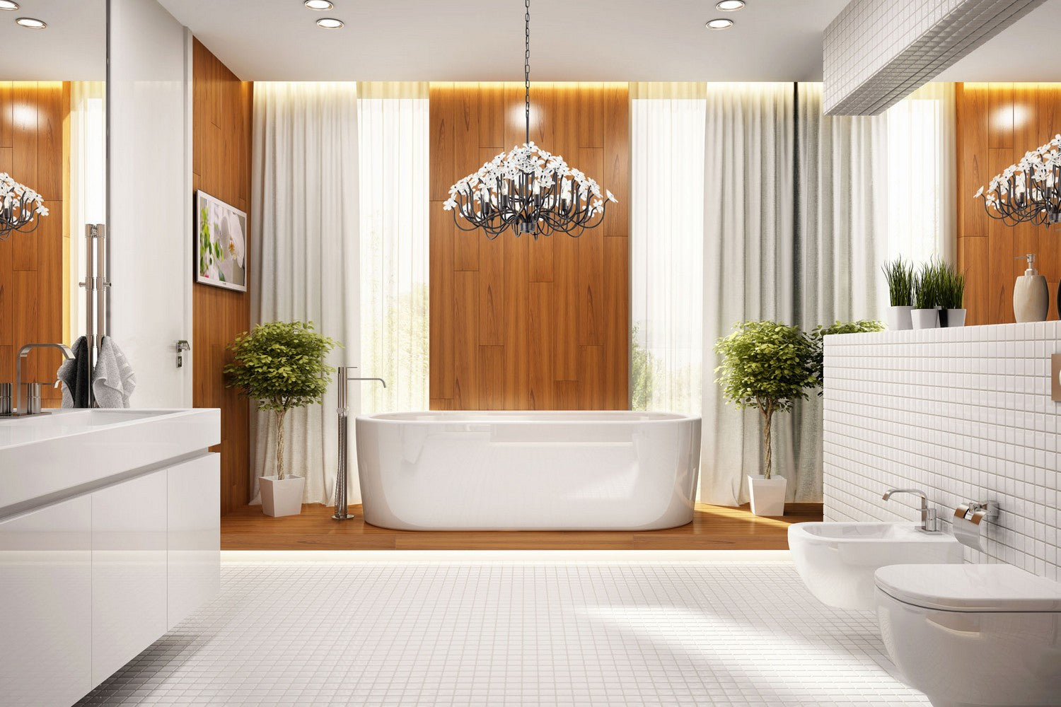 Eight Light Chandelier