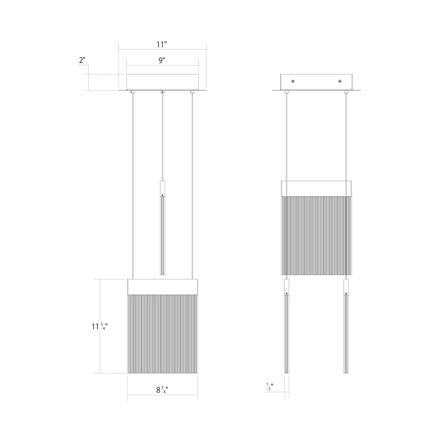 V Panels LED Pendant