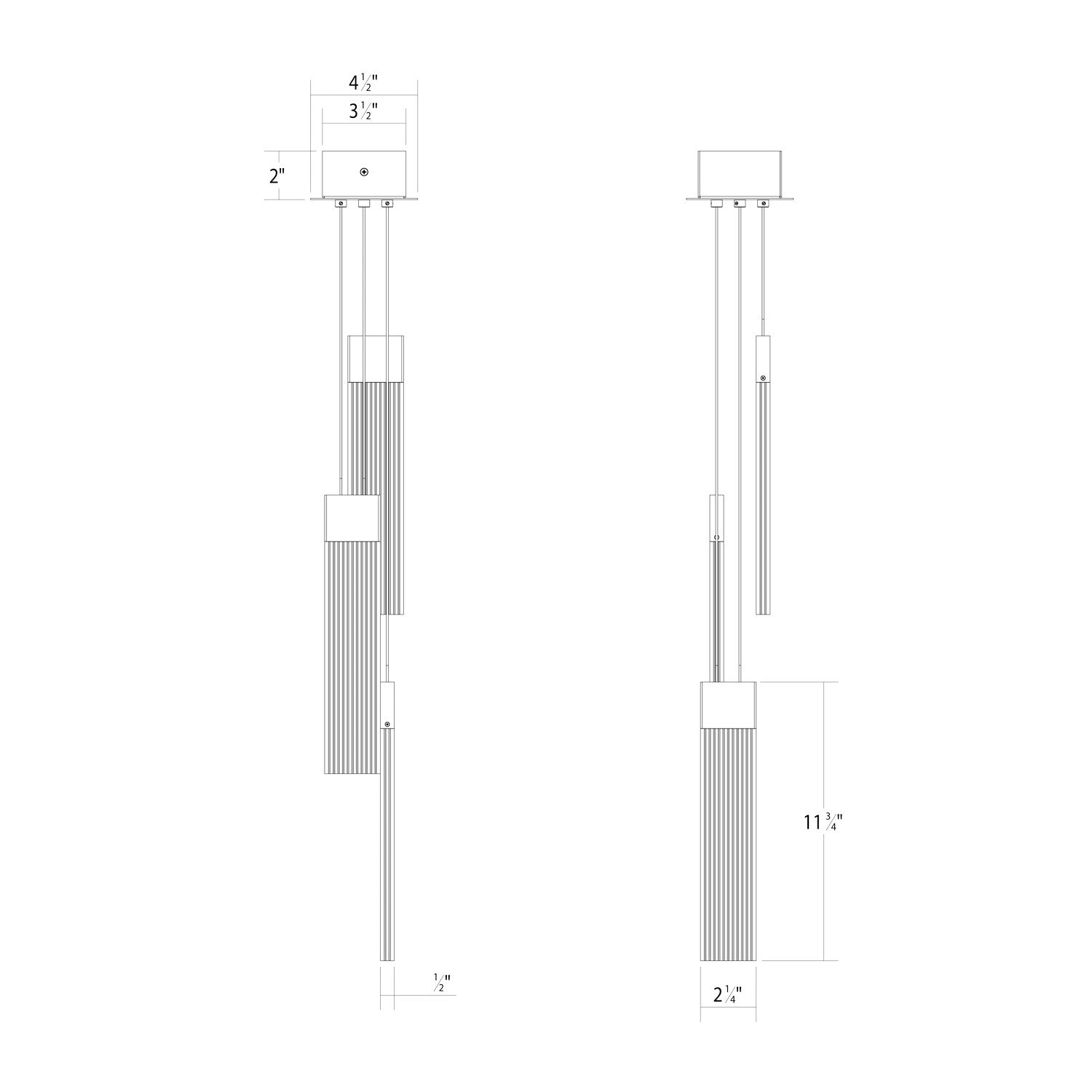 V Panels LED Pendant