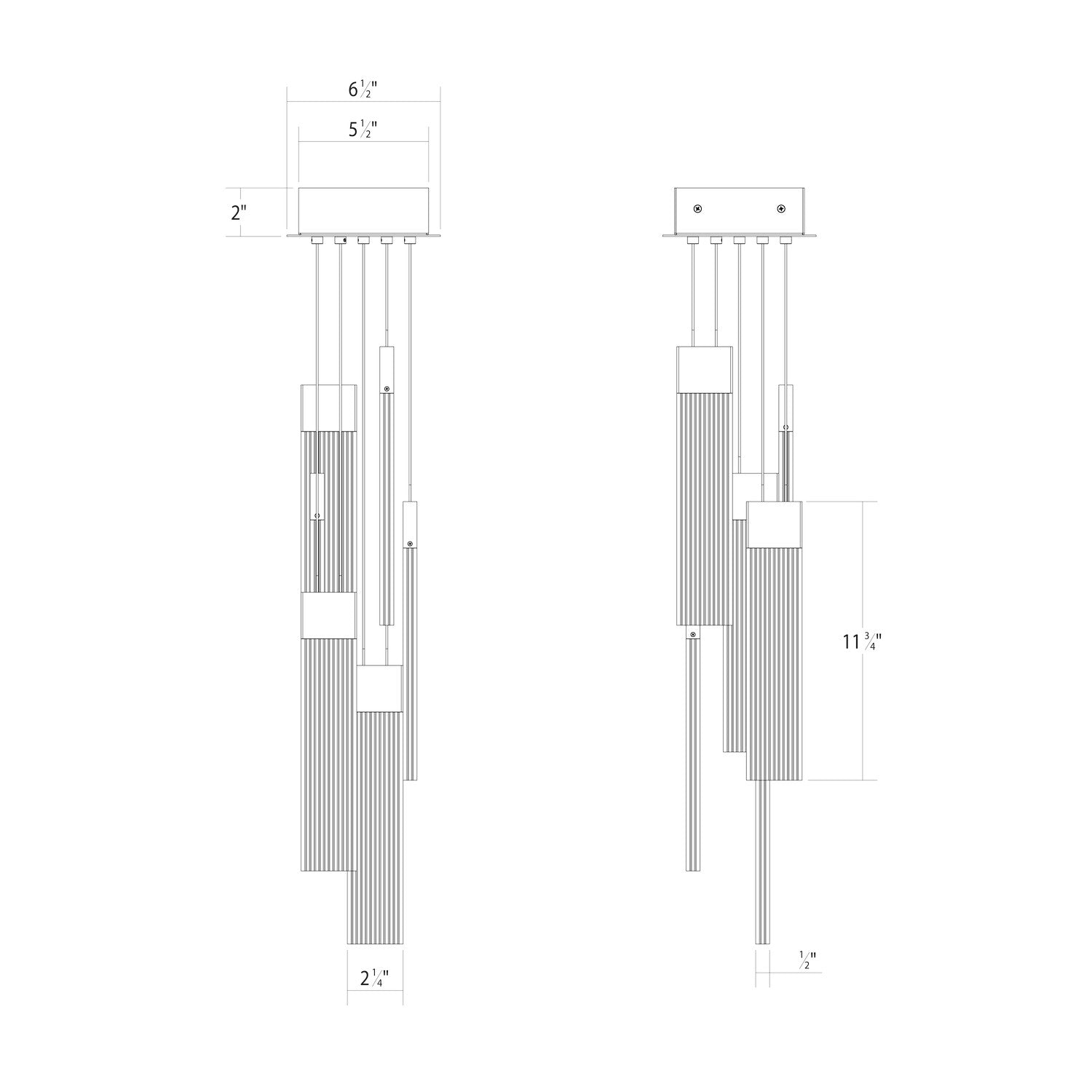 V Panels LED Pendant