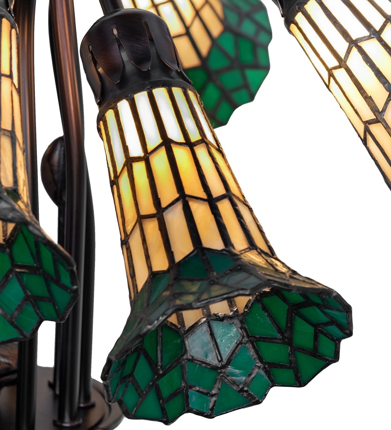 Stained Glass Pond Lily 12 Light Chandelier
