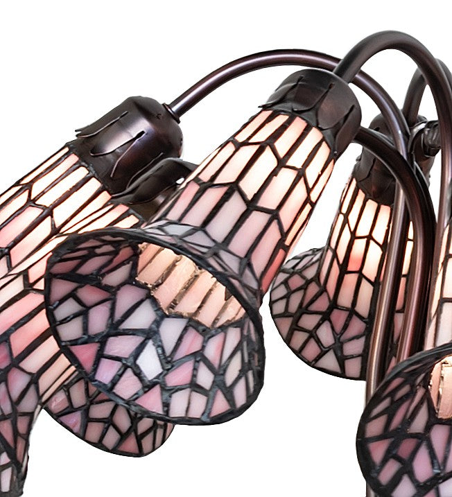 Stained Glass Pond Lily 12 Light Chandelier