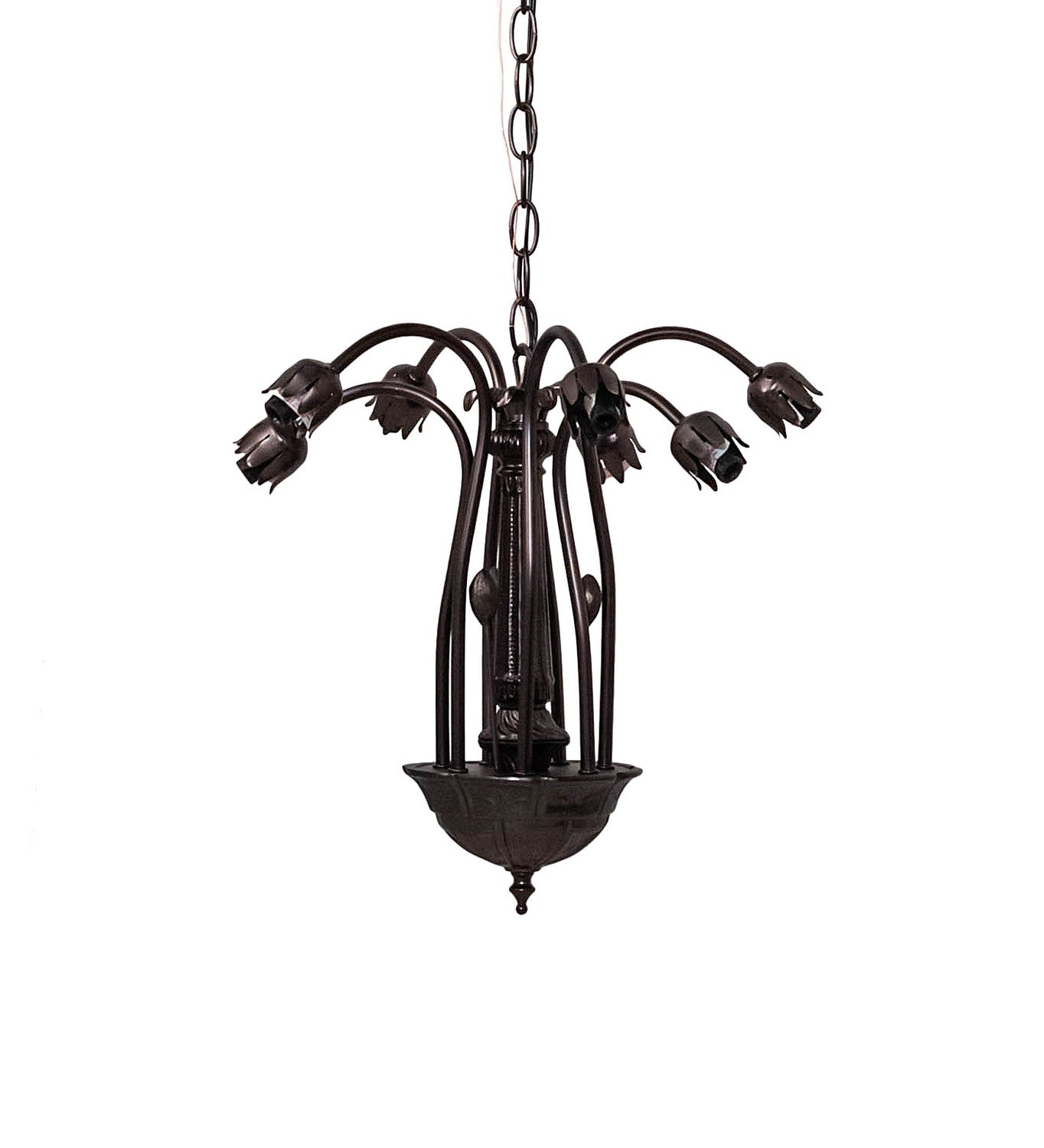Stained Glass Pond Lily 12 Light Chandelier