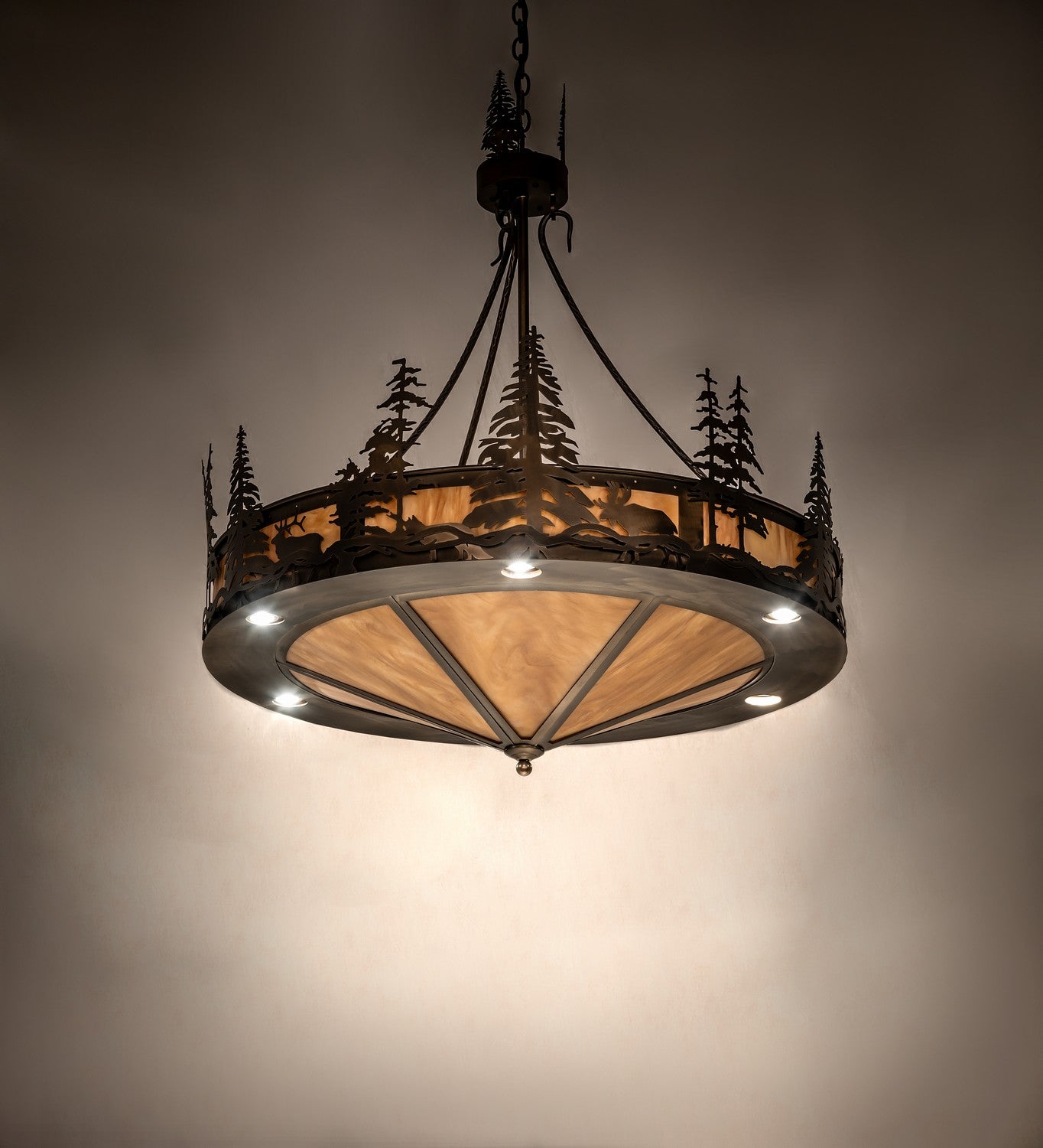 Wildlife At Dusk 12 Light Pendant