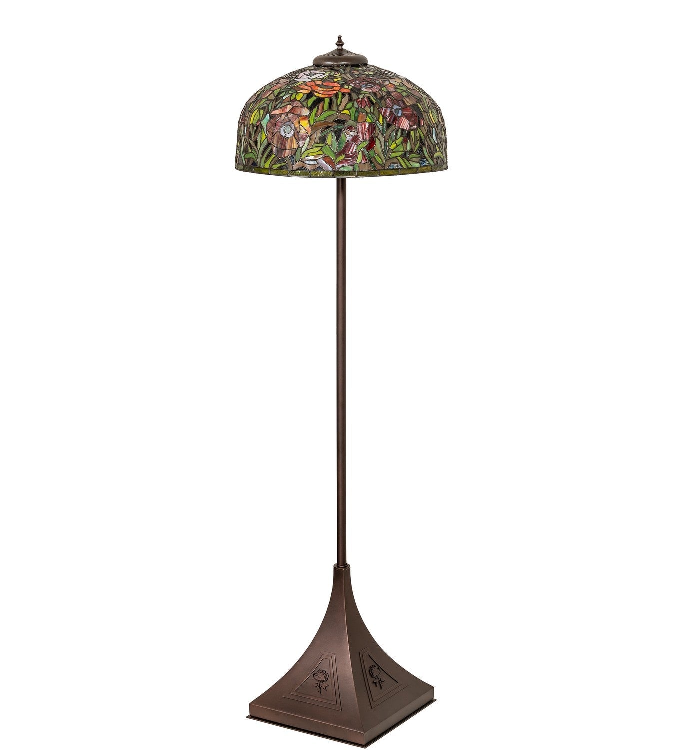 Tiffany Poppy Two Light Floor Lamp