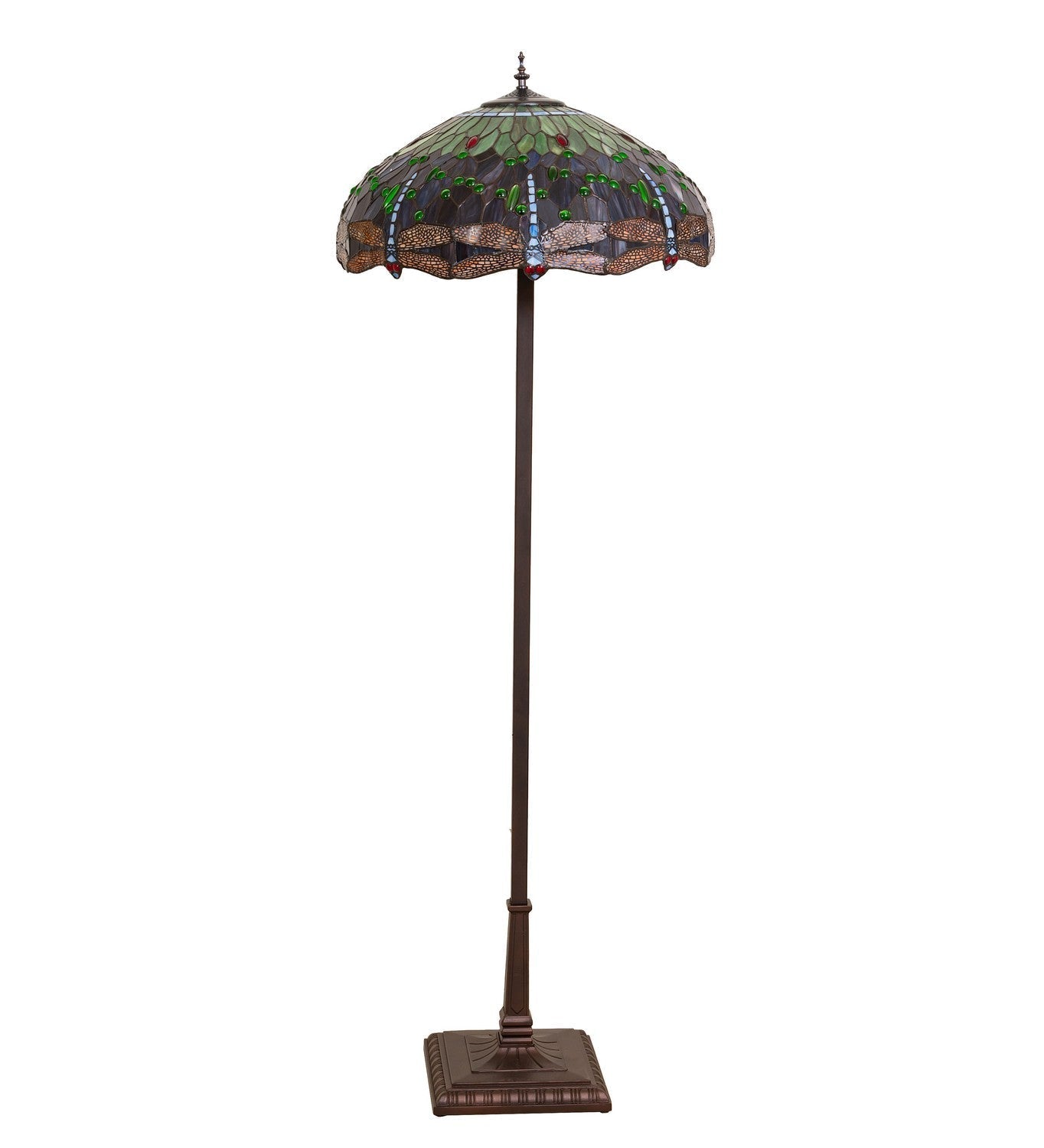 Tiffany Hanginghead Dragonfly Four Light Floor Lamp