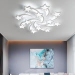 Celestial Shooting Stars Flush Mount Ceiling Light Led Dimmable White 5 To 15 Star Lights