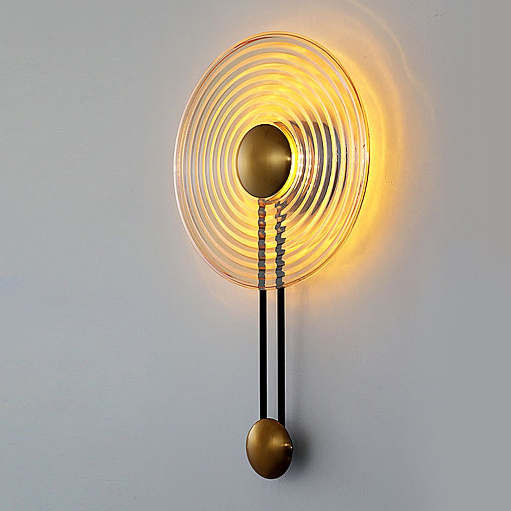Nordic Unique Corrugated Ripple Glass Ins Aisle Bedside Decorative Led Wall Lamp