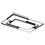 Square Led Geometric Overlay Flush Mount Ceiling Light For Bedroom