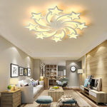 Celestial Shooting Stars Flush Mount Ceiling Light Led Dimmable White 5 To 15 Star Lights