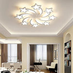 Celestial Shooting Stars Flush Mount Ceiling Light Led Dimmable White 5 To 15 Star Lights
