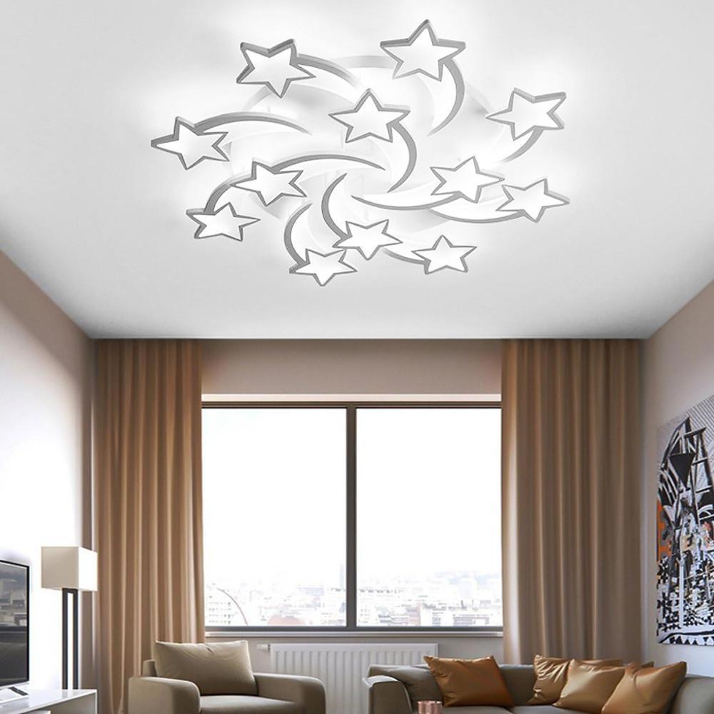 Celestial Shooting Stars Flush Mount Ceiling Light Led Dimmable White 5 To 15 Star Lights