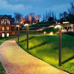 Outdoor Motion Sensor Waterproof Led Fan Shaped Lawn Lamp For Landscape Decorative Lighting