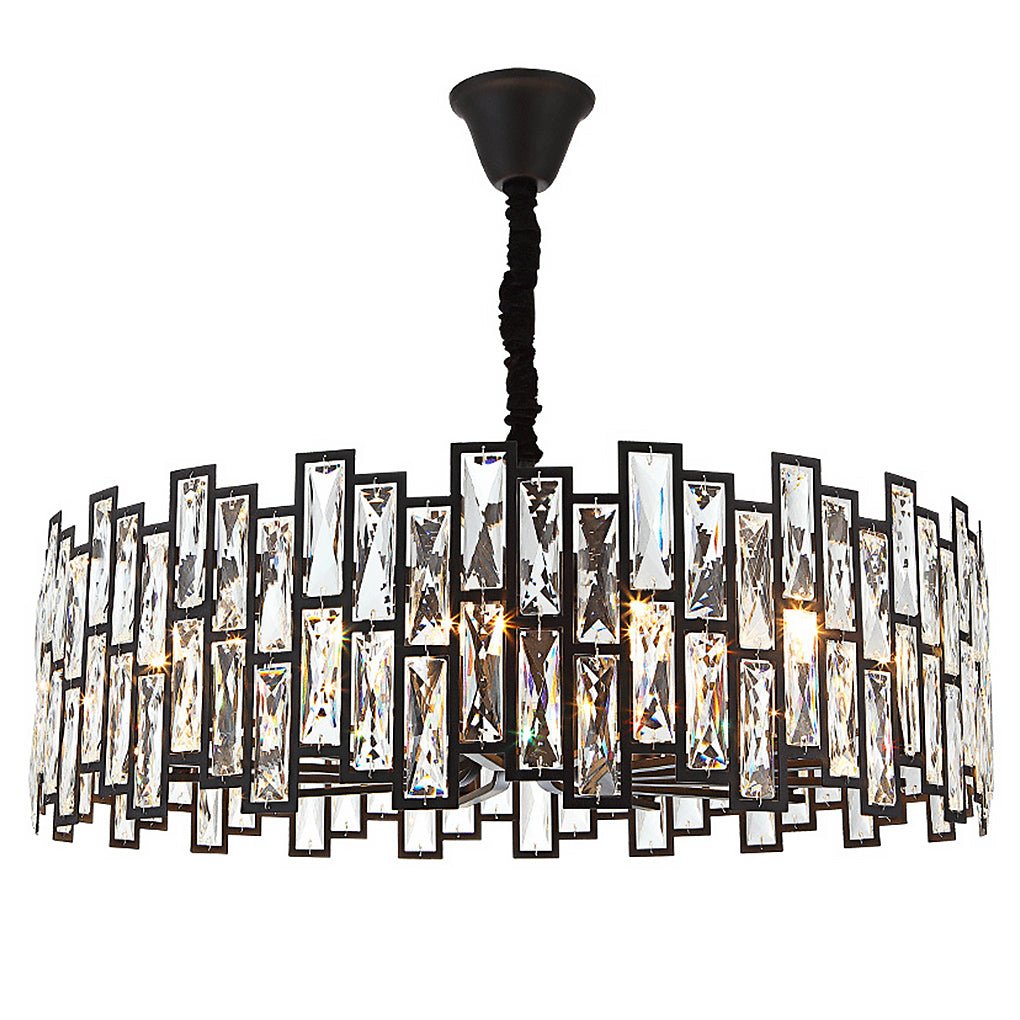 Postmodern Minimalist Living Room Crystal Chandelier with Three-color Led