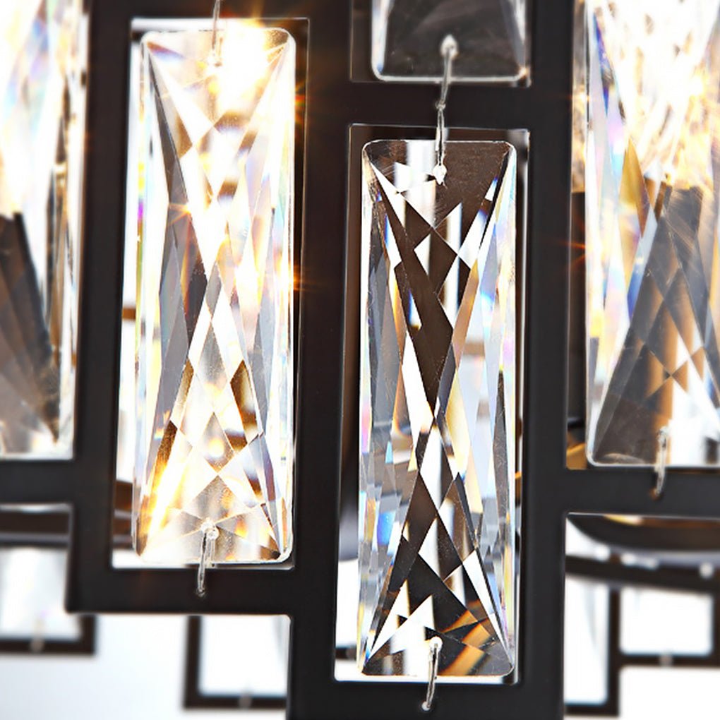 Postmodern Minimalist Living Room Crystal Chandelier with Three-color Led
