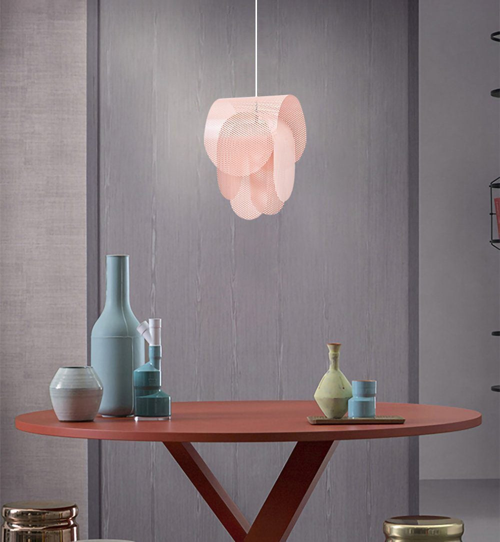 Metal Pendant Lamp with Perforated Shade