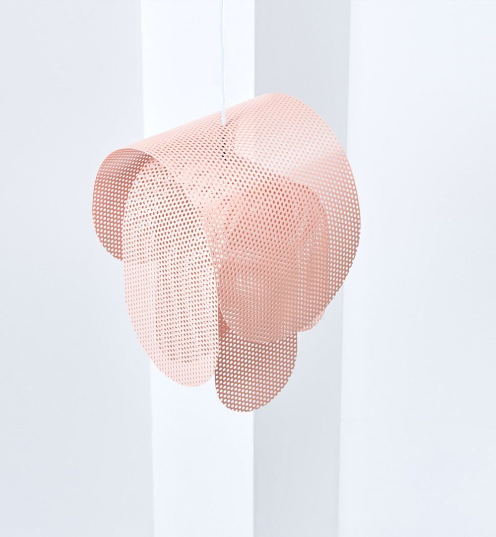 Metal Pendant Lamp with Perforated Shade